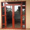 Cửa nhôm xingfa 2 cánh màu vân gỗ