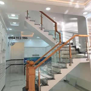 mẫu cầu thang kính hp35